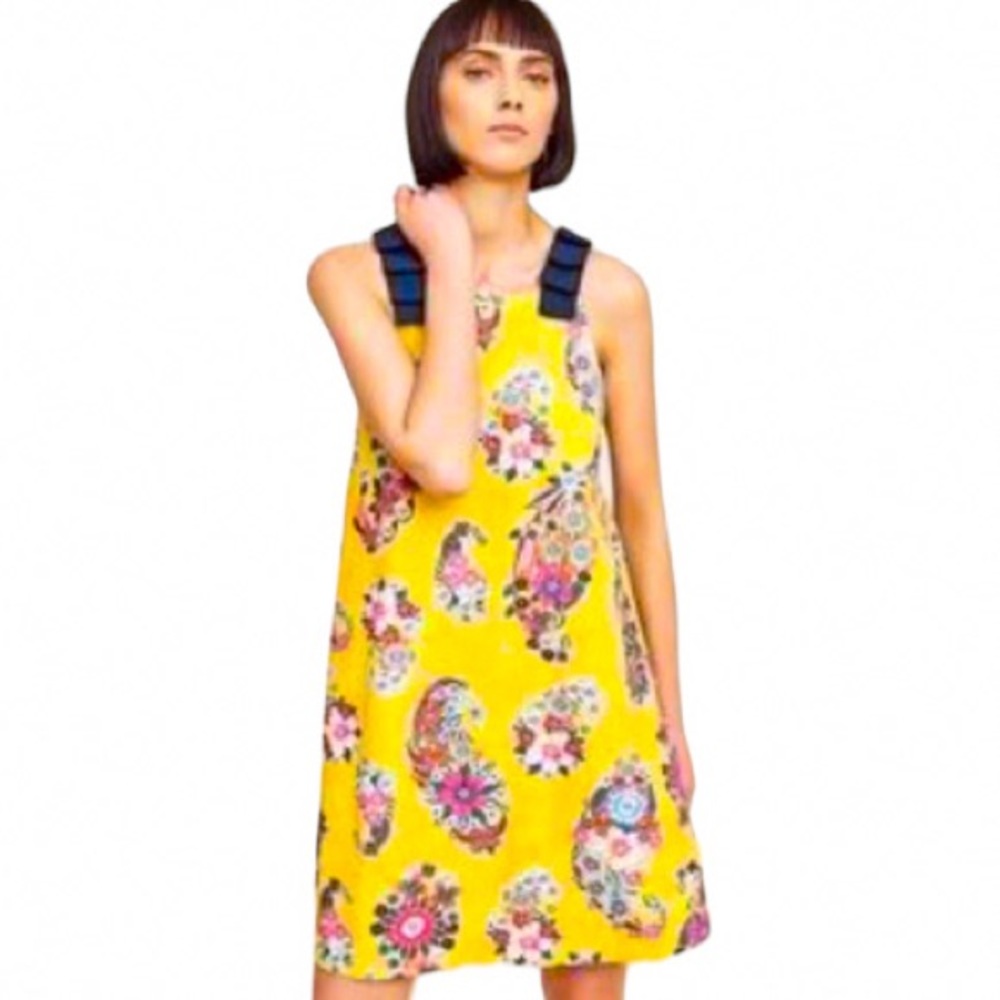 LAnthropologie Maeve Sunniva Yellow Floral Shift Dress